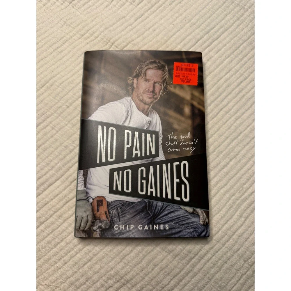 Chip Gaines Black Hardcover No Pain No Gaines Book OS
